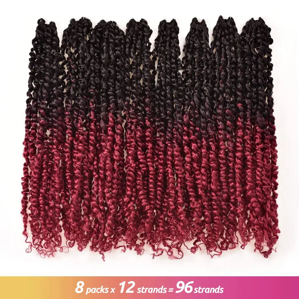 ( US ONLY) FAST SHIPPING NB | Toyotress® Tiana Passion Twist Hair - Pre-twisted Crochet Braids Natural Black, Pre-looped Synthetic Braiding Hair Extensions Toyotress